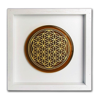 Yaşam Çiçeği Amber Renkli, El Yapımı Duvar Süsü